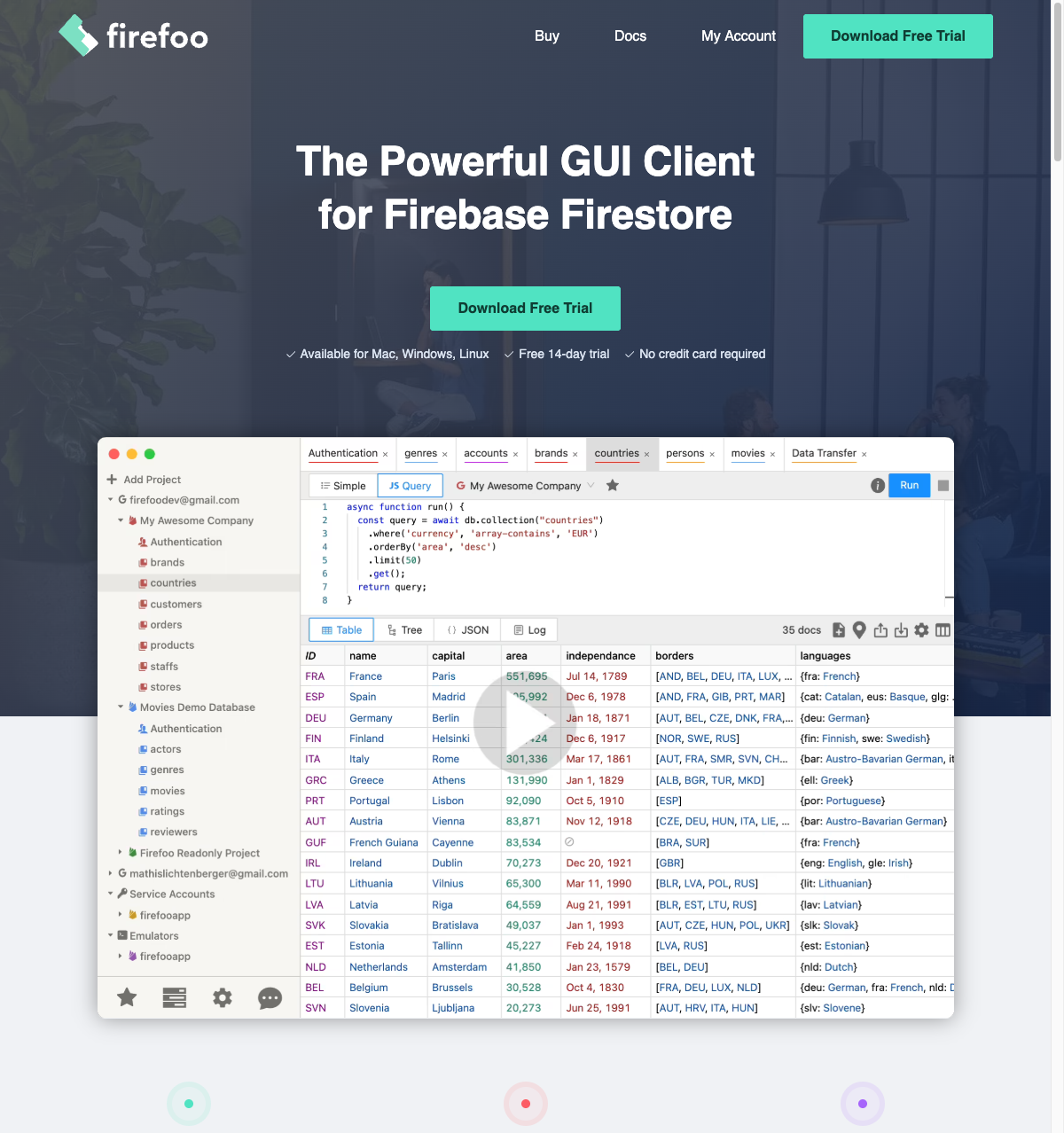 Firefoo - GUI client for Firebase Firestore